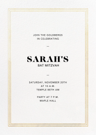 Triple Interior Border  - Bar & Bat Mitzvah Invitation by Paperless Post