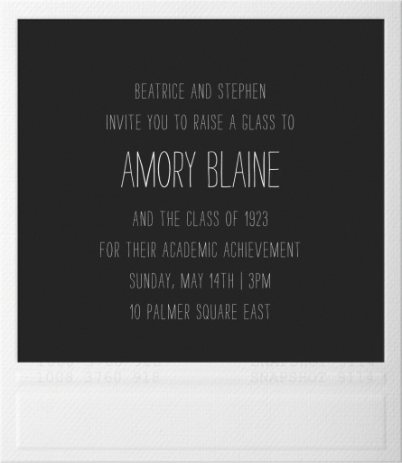 Snapshot - Double Sided - Graduation Party Invitation by Paperless Post - Back