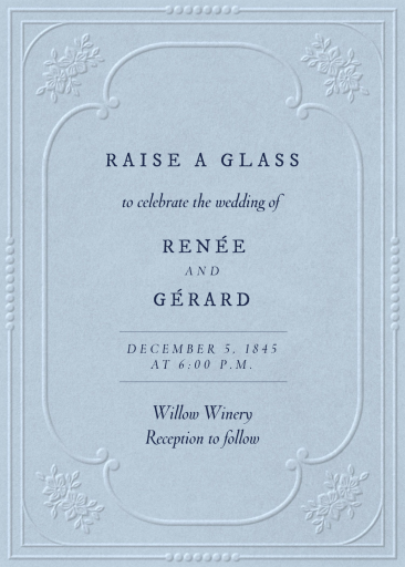 Ornate Embossed Frame - Wedding Invitation by Paperless Post