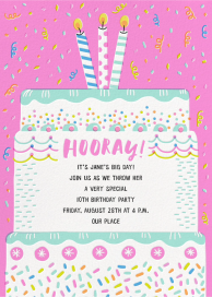 Invitación para una fiesta de cumpleaños «Sprinkle»