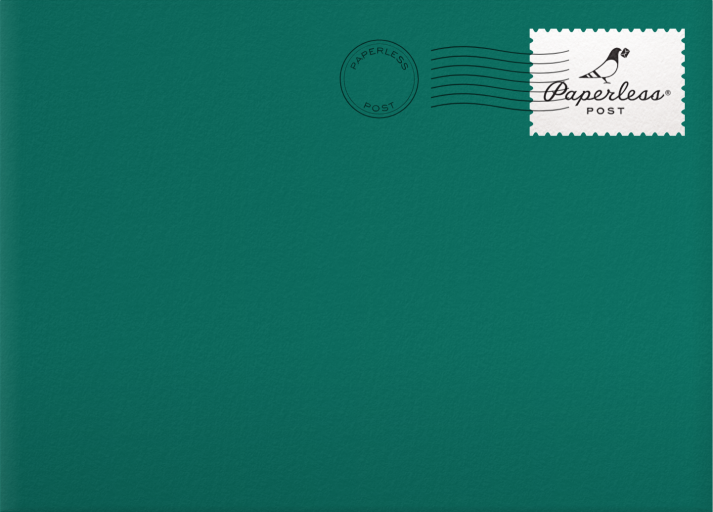 Photo Painted Ribbon Invitation Envelope