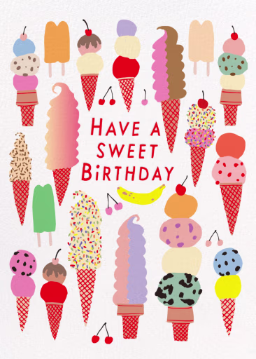 Birthday Sweets - Birthday Card by Hartland Cards