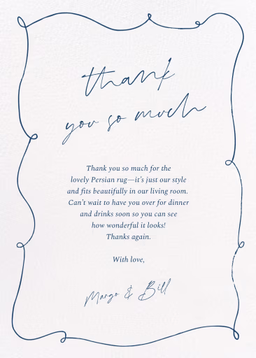 Handwritten Border - Thank You Card by Paperless Post
