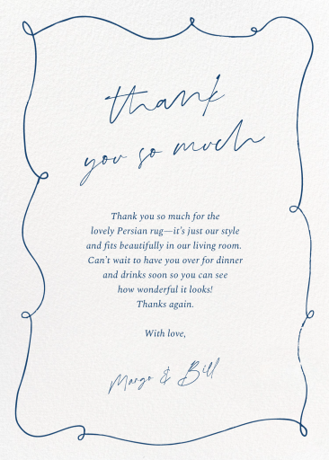 Handwritten Border - Thank You Card by Paperless Post