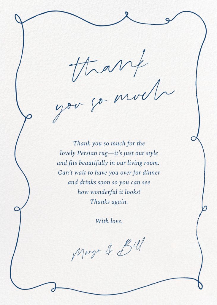 Handwritten Border Card