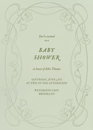 Blooming Garland - Baby Shower Invitation by Paperless Post