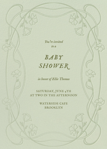 Blooming Garland - Baby Shower Invitation by Paperless Post