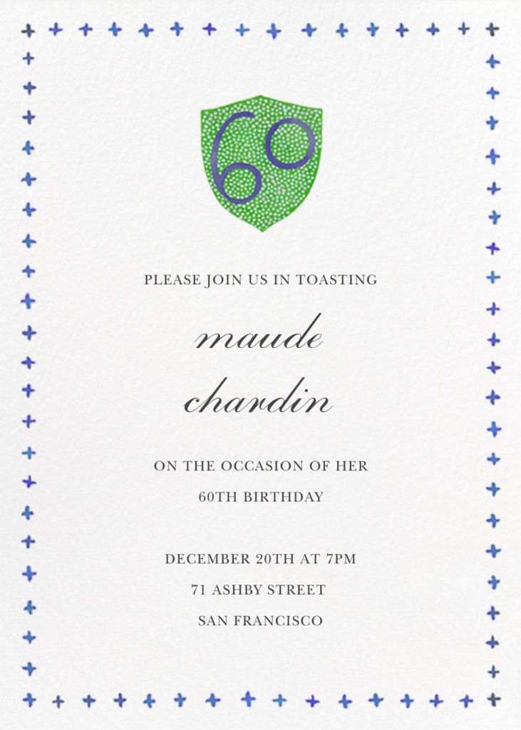 Birthday Crest Birthday Invitation Send online instantly RSVP