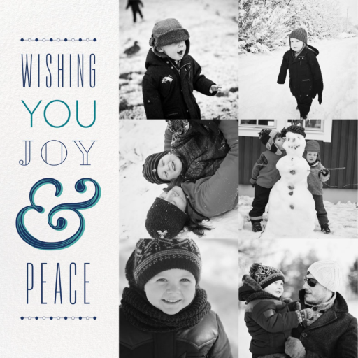 Ampersand Banner Blue - Holiday Card by Paperless Post
