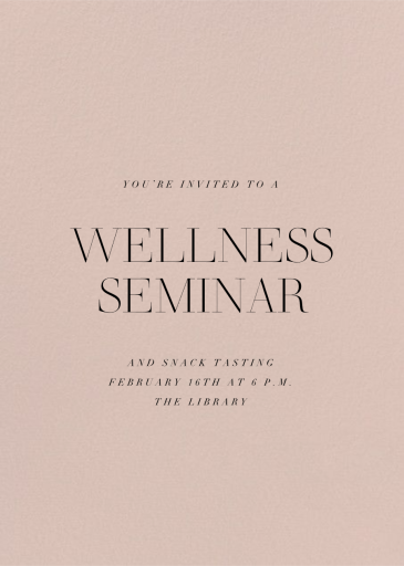 Antique Pink - Seminar Invitation by Paperless Post