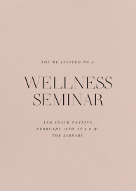 Antique Pink - Seminar Invitation by Paperless Post