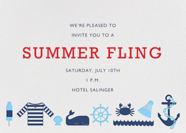 Day at the Marina - Summer Party Invitation by Jonathan Adler