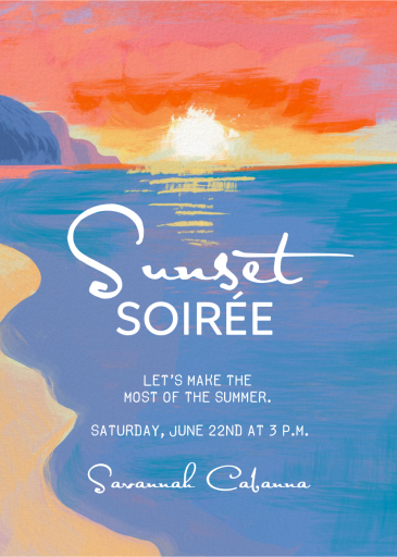 Watercolor Sunset - Summer Party Invitation by Paperless Post