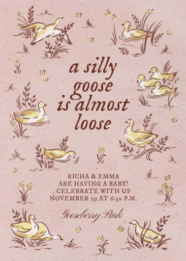 Geese in a Pond - Baby Shower Invitation de Paperless Post