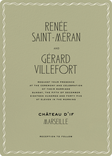 Rippled Border - Wedding Invitation by Paperless Post