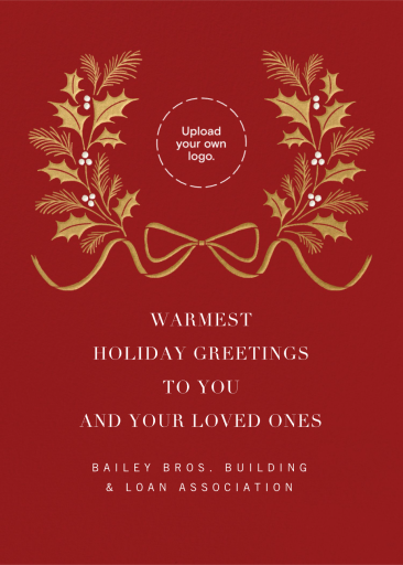 Holly Laurel - Christmas Card by Paperless Post