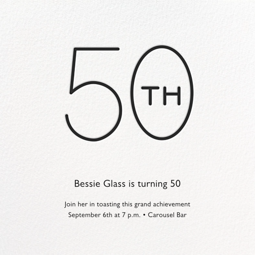 Decade - 50th Birthday Invitation by Paperless Post