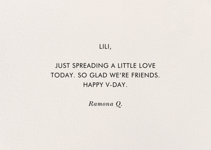 Glad We’re Tight - Valentine's Day Card by Rifle Paper Co. - Back