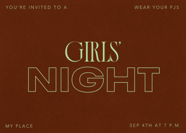 Inviting Serif - Girls' Night Invitation by Paperless Post