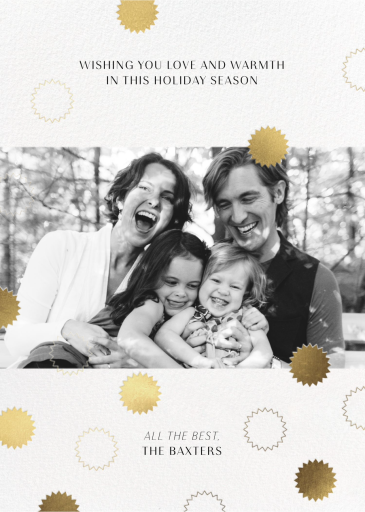 Gold Confetti - Holiday Card by Paperless Post