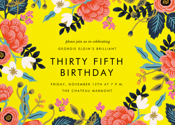 Birch Monarch (Frame) - Birthday Invitation by Rifle Paper Co.
