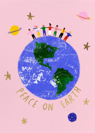 Peaceful Planet - Holiday Card by Carolyn Suzuki Studio