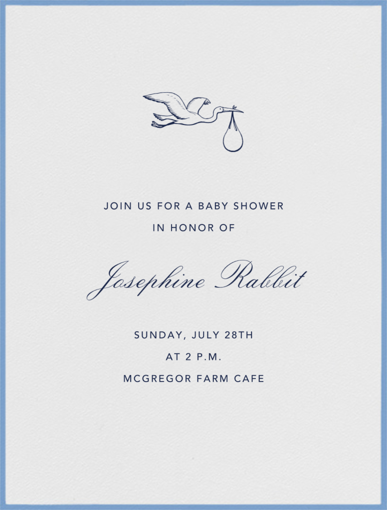 Marylebone Nursery Baby Shower Invitation Send online instantly