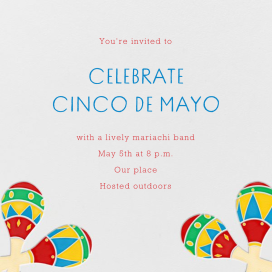 Letterpressed Maracas by Paperless Post