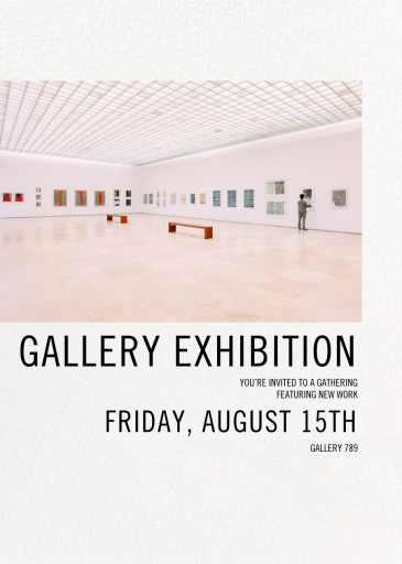 Simple Black and White (Photo) - Art Exhibition Invitation by Paperless Post