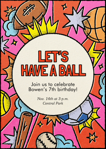 Let's Play Ball - Birthday Invitation by Paperless Post