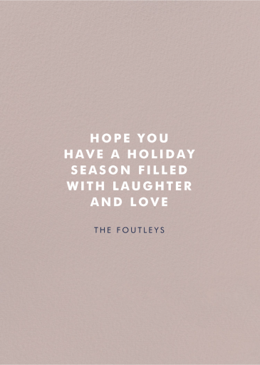 All Together Now - Christmas Card by Carolyn Suzuki Studio - Back