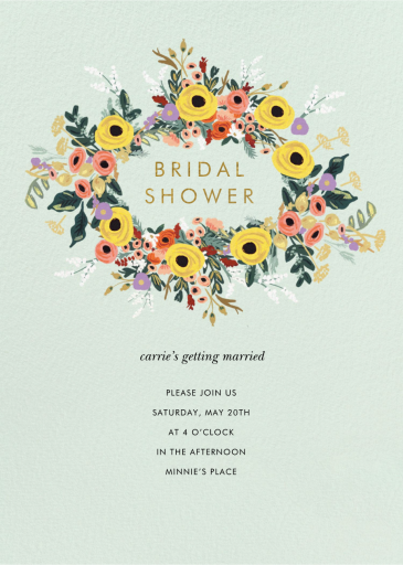 Buttercup Garland - Bridal Shower Invitation by Rifle Paper Co.