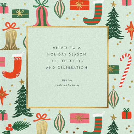 Christmas Spirit Frame Photo by Rifle Paper Co. - Back