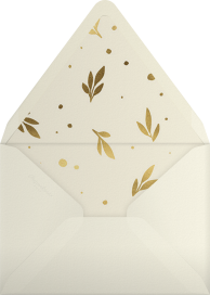 Gold Wreaths & Dots New Year Invitation Envelope