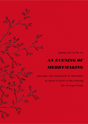 Winter Berries - Christmas Party Invitation by Paperless Post