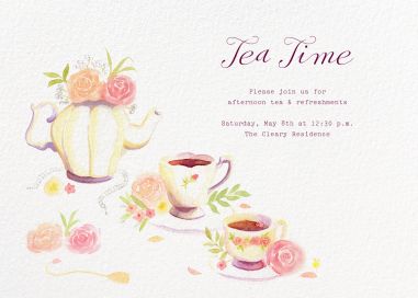 Tea Party Invitations | Send online instantly | RSVP tracking