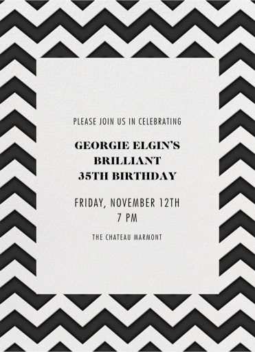 Chevrons - Tall - Invitation by Paperless Post