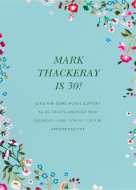 Embroidered Floral - Birthday Invitation by Oscar de la Renta