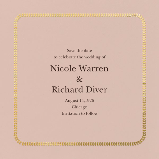 Leaf Inner Bevel Border - Recital Invitation by Paperless Post