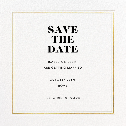Triple Interior Border  - Save the Date by Paperless Post