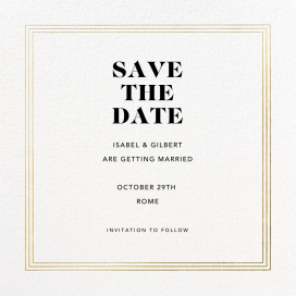 Triple Interior Border  - Save the Date by Paperless Post