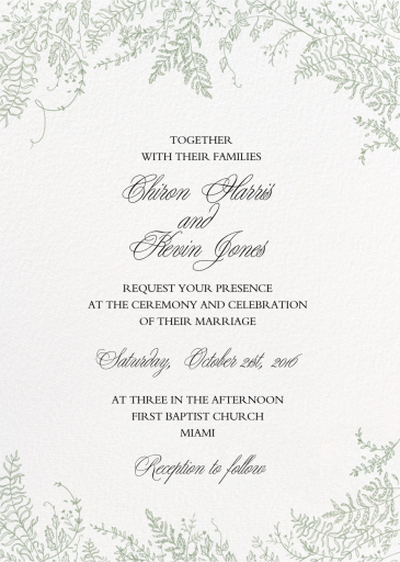 Forever Ferns - Invitation by Paperless Post