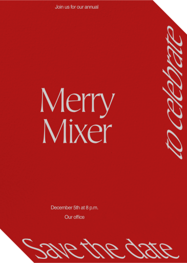 Three-Dimensional - Holiday Save the Date by Both