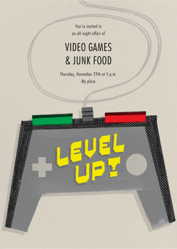 Level Up - Get-Together Invitation by Paperless Post