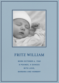 Debossed Details - Birth Announcement by Sugar Paper
