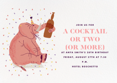 Pink Elephant Walk by Paperless Post