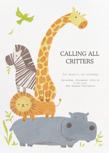 Safari Party - Birthday Invitation by Paperless Post