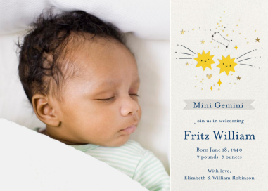 Star Sign Photo - Birth Announcement by Little Cube