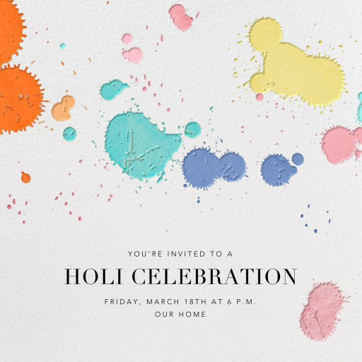 Schizzata - Holi Invitation by Kelly Wearstler