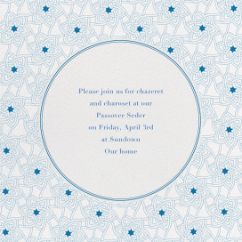 Star Of David Pattern - Passover Invitation by Paperless Post